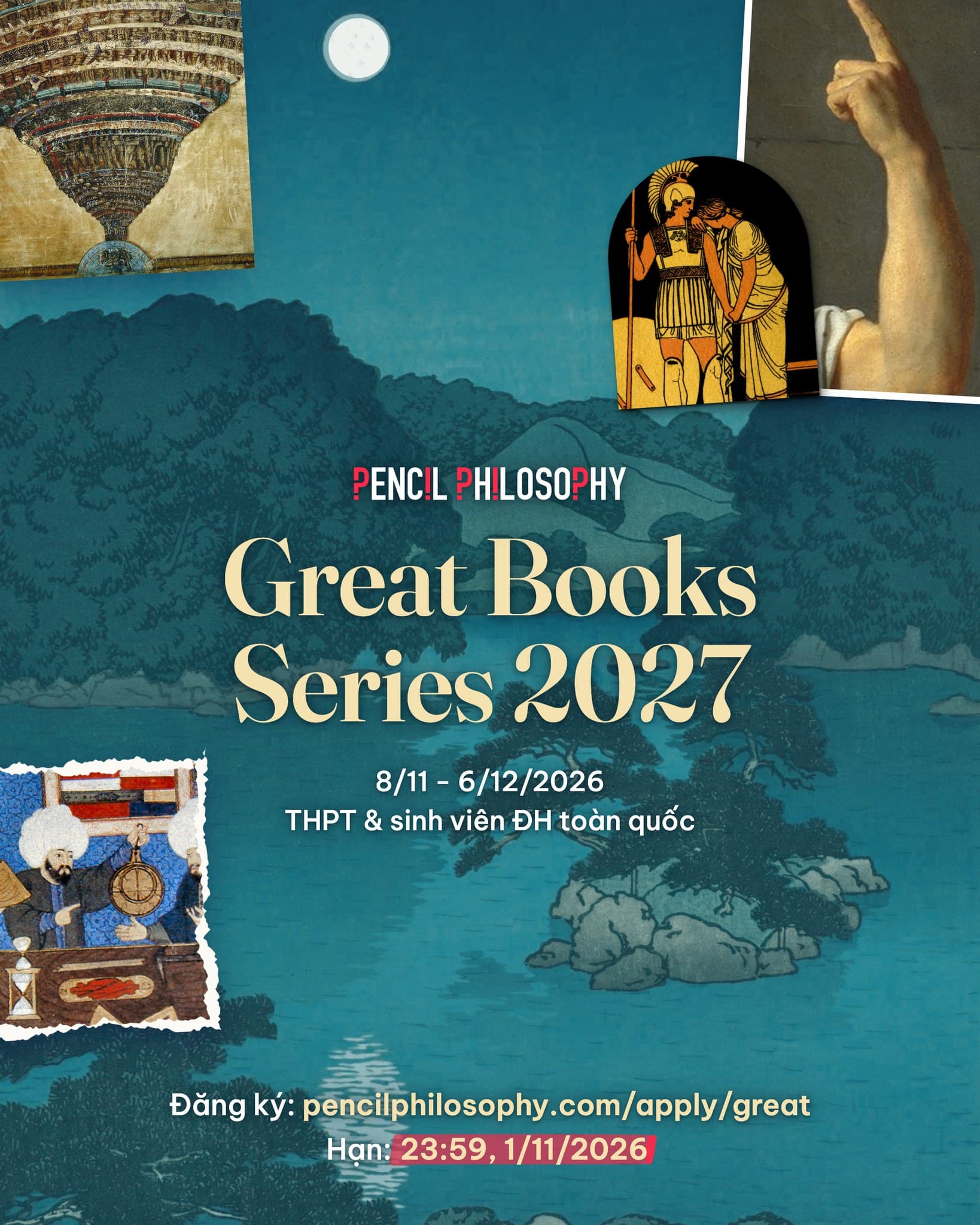 Poster mở đơn Great Books Series 2027 dành cho học sinh THPT và sinh viên Đại học toàn quốc